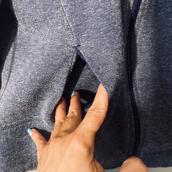 Danskin Now Blue Long Sleeve Hooded Casual Full Zip Knit Jacket Women Sz S - Picture 3 of 9